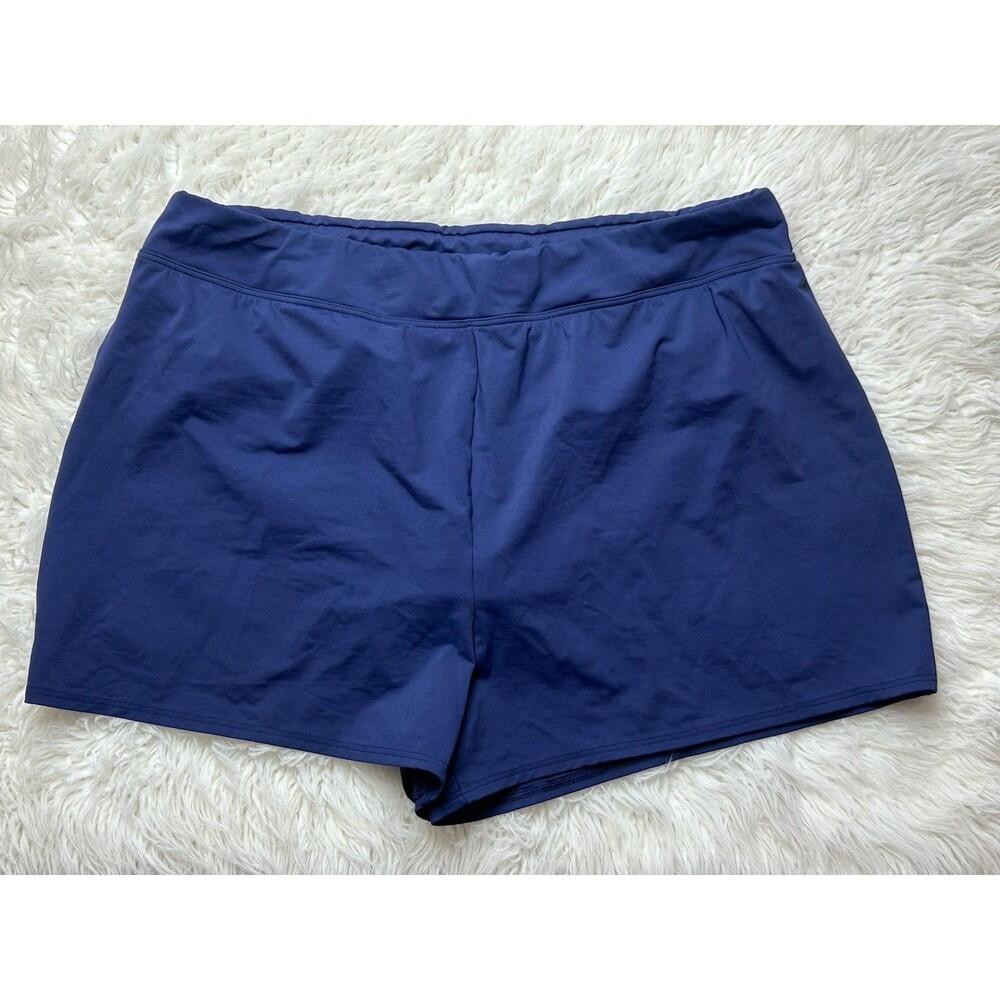 Lands End Women’s Size 18W Blue Swim Shorts Bottoms Beach Summer Pool